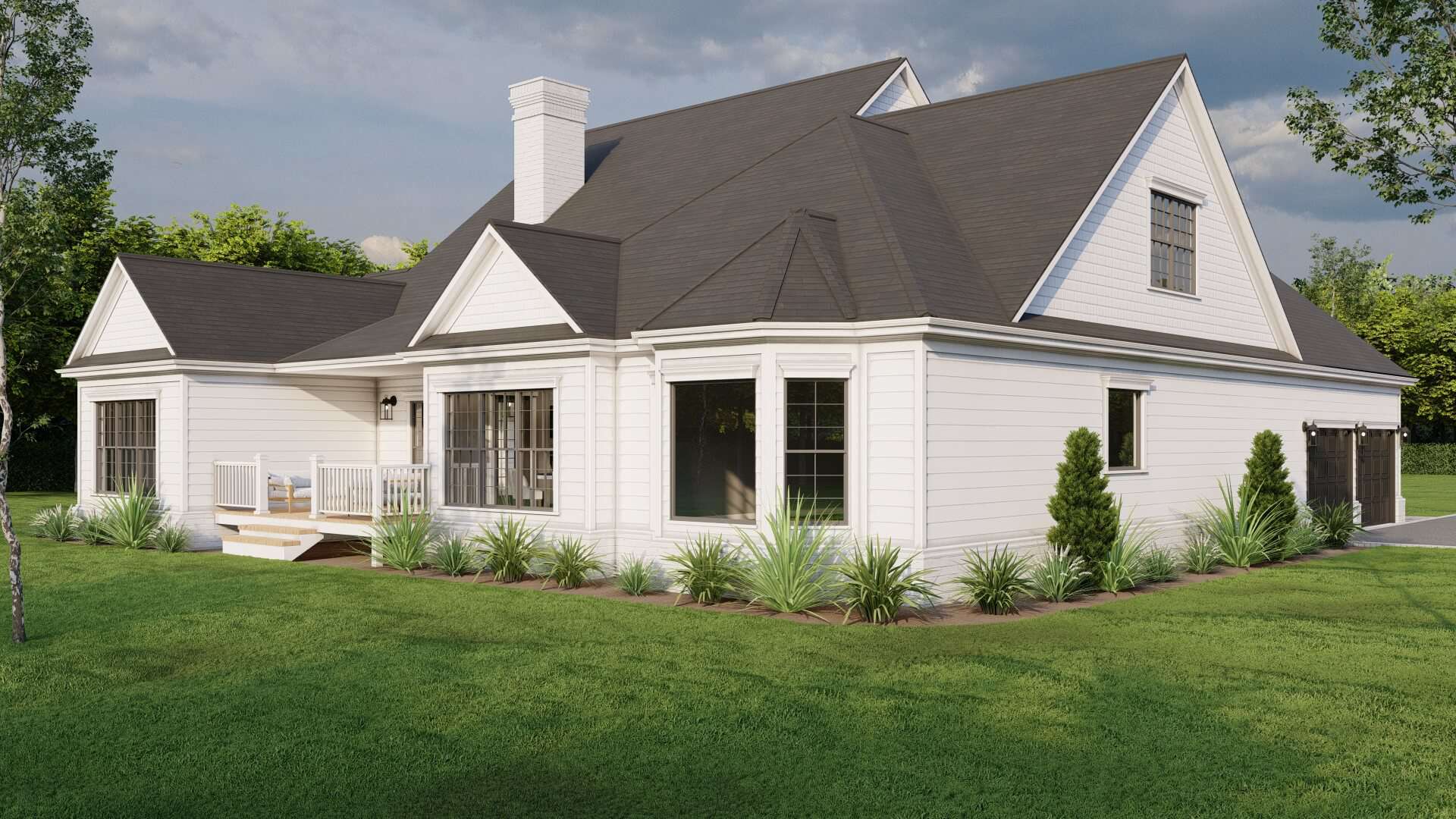 Rear View of this 4-Bedroom,2499 Sq Ft Plan -153-2114