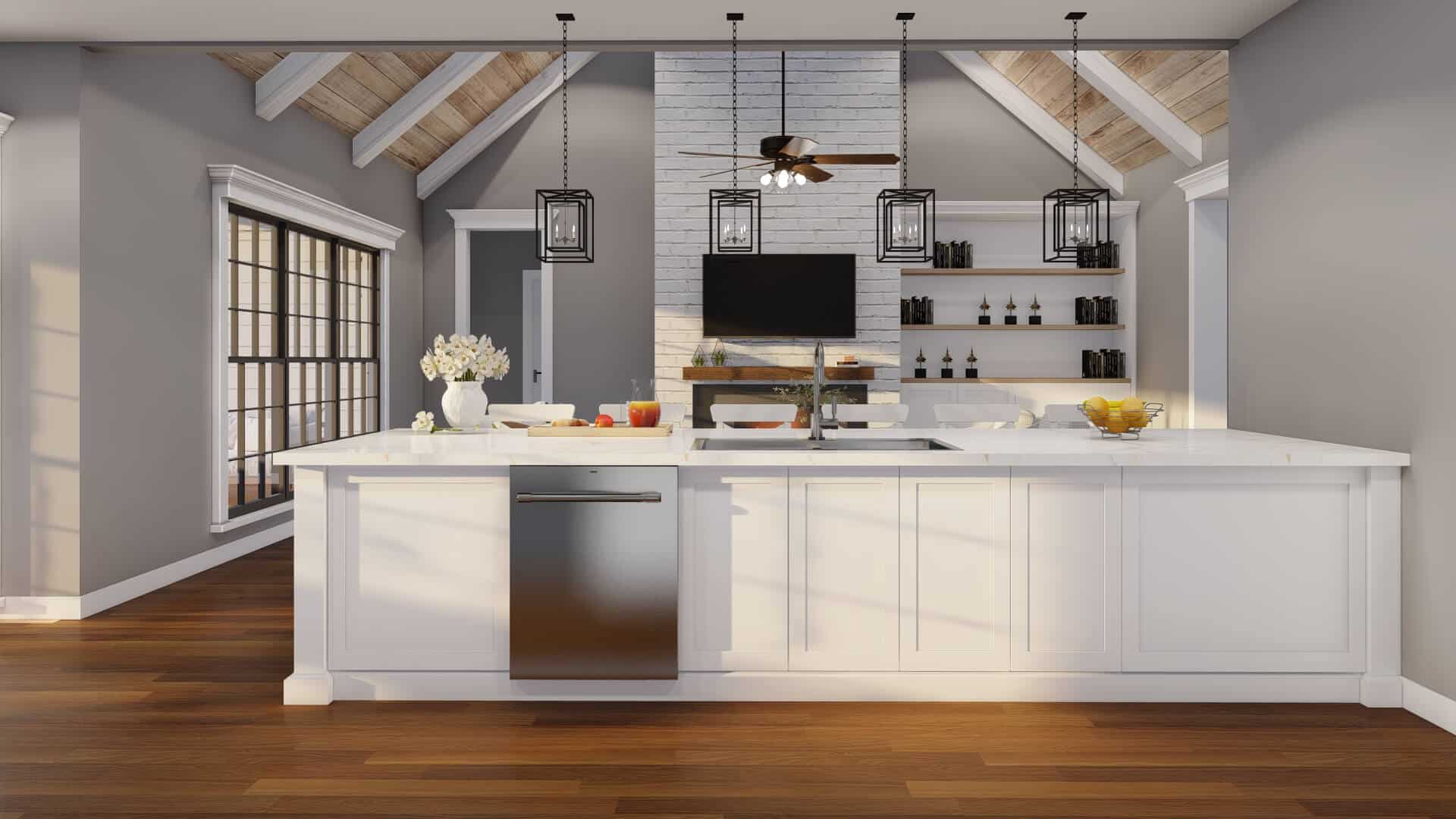Kitchen: Breakfast Bar of this 4-Bedroom,2499 Sq Ft Plan -153-2114
