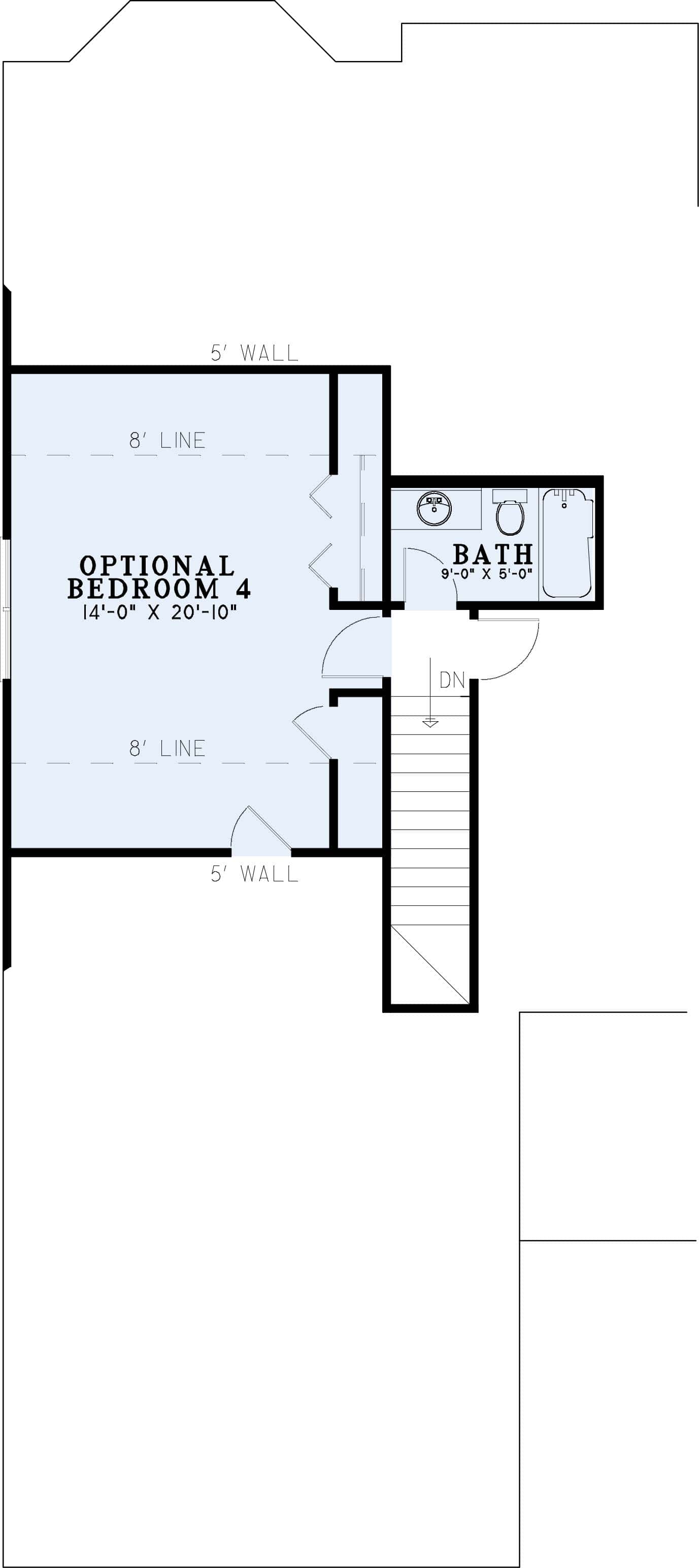 Bonus Room of Farmhouse Plan #153-2114