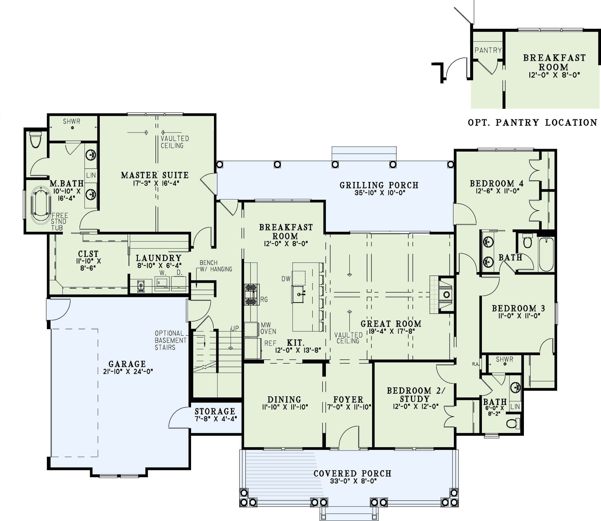 Main Level of Country Plan #153-2115