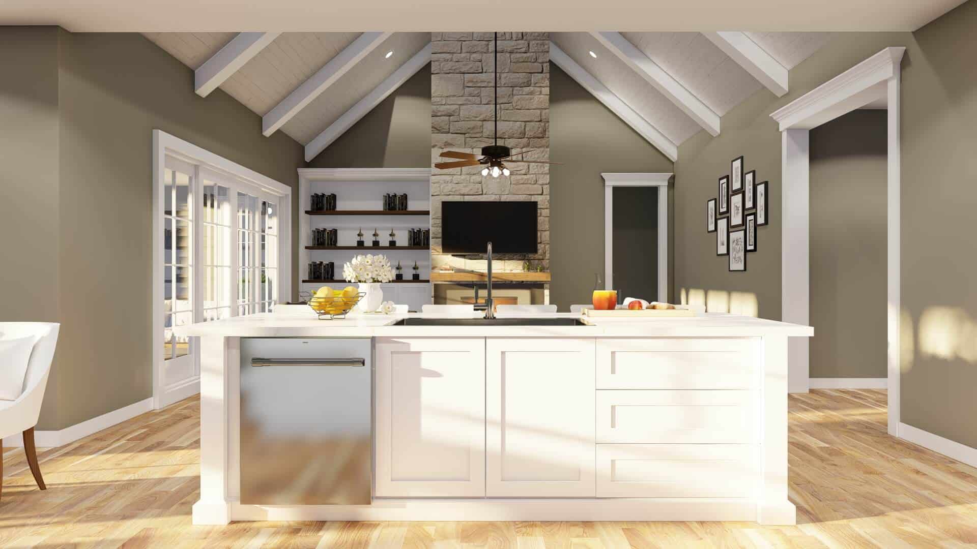 Kitchen: Kitchen Island of this 4-Bedroom,2516 Sq Ft Plan -153-2115