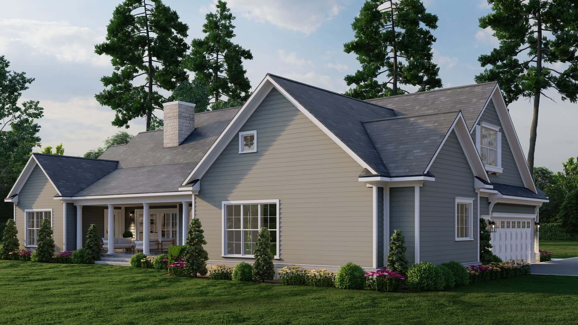 Rear View of this 4-Bedroom,2516 Sq Ft Plan -153-2115