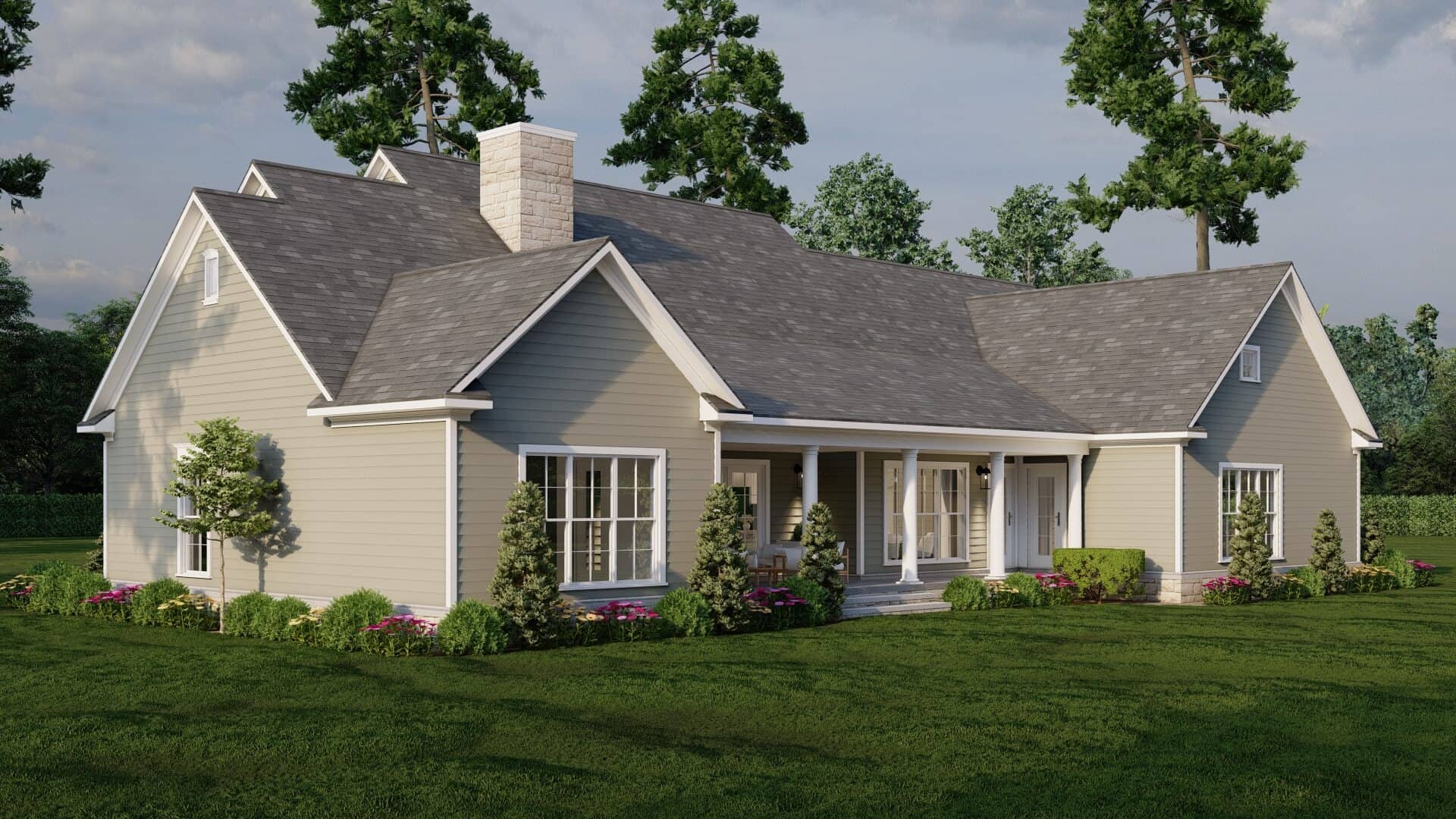 Rear View of this 4-Bedroom,2516 Sq Ft Plan -153-2115
