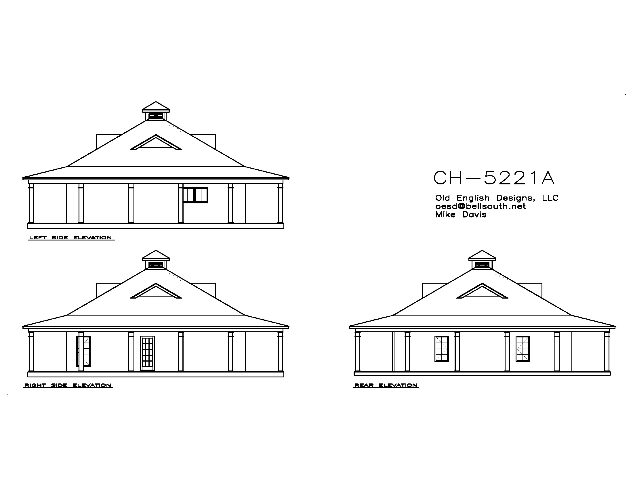 Home Plan Rear Elevation of this 2-Bedroom,1225 Sq Ft Plan -155-1006