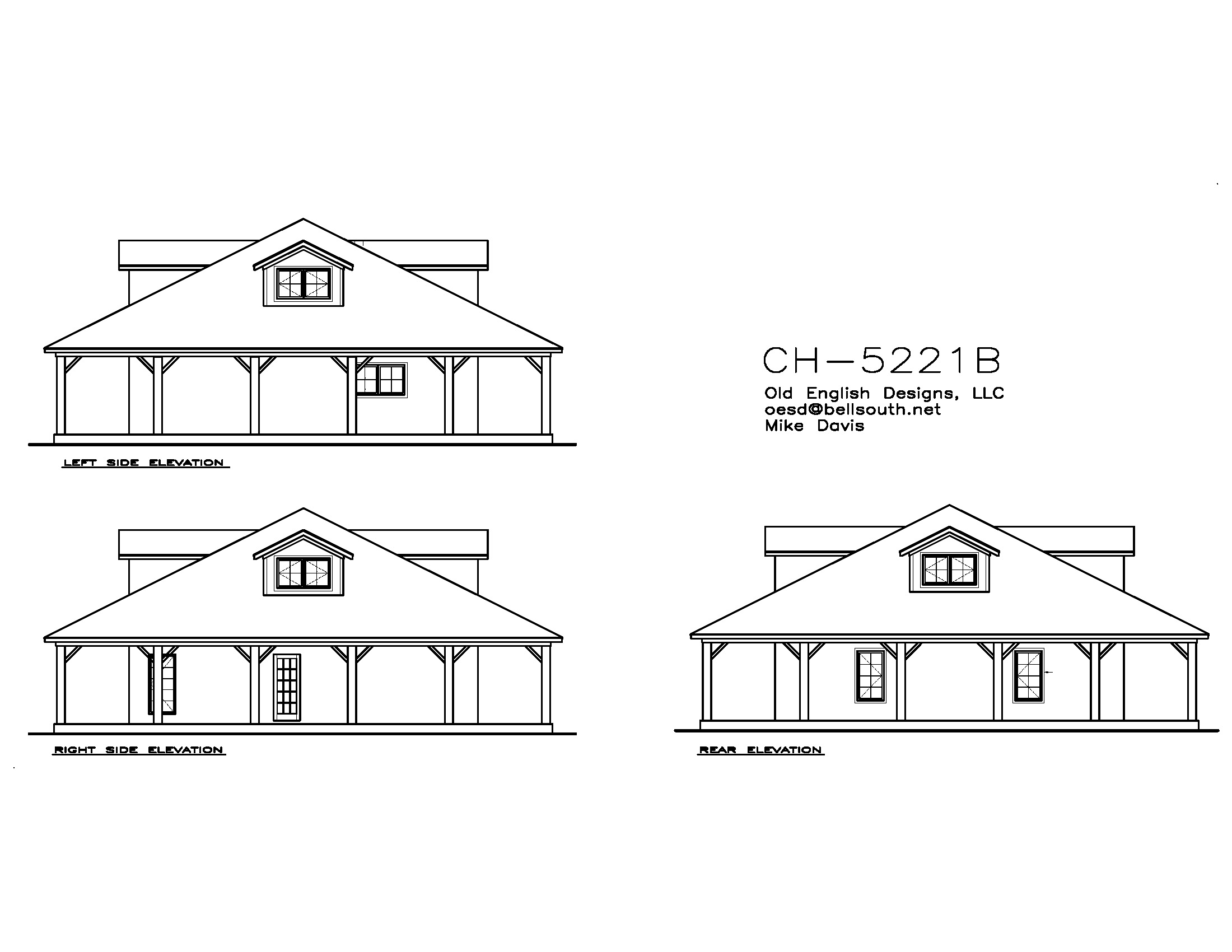 Home Plan Rear Elevation of this 2-Bedroom,1225 Sq Ft Plan -155-1008