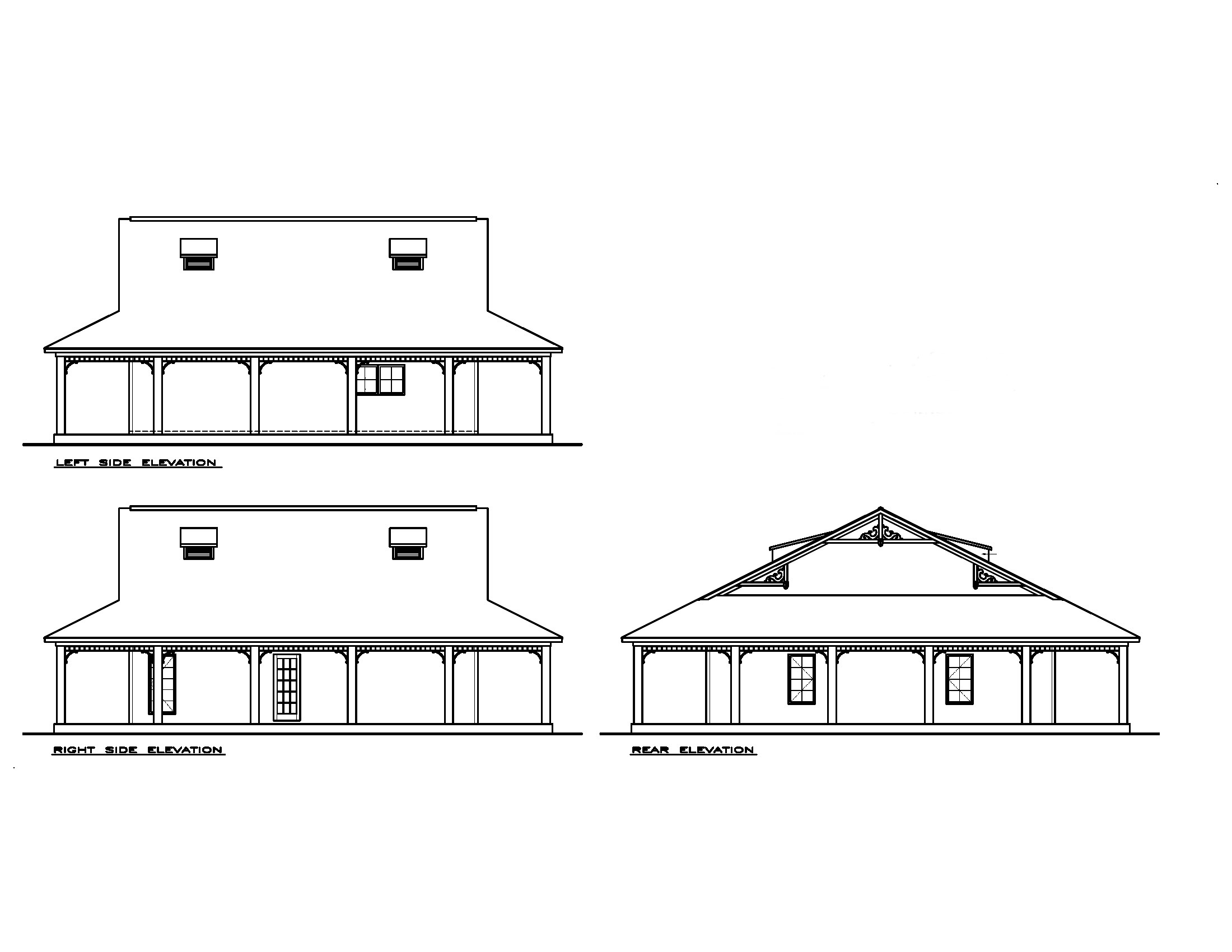 Home Plan Rear Elevation of this 2-Bedroom,1225 Sq Ft Plan -155-1010