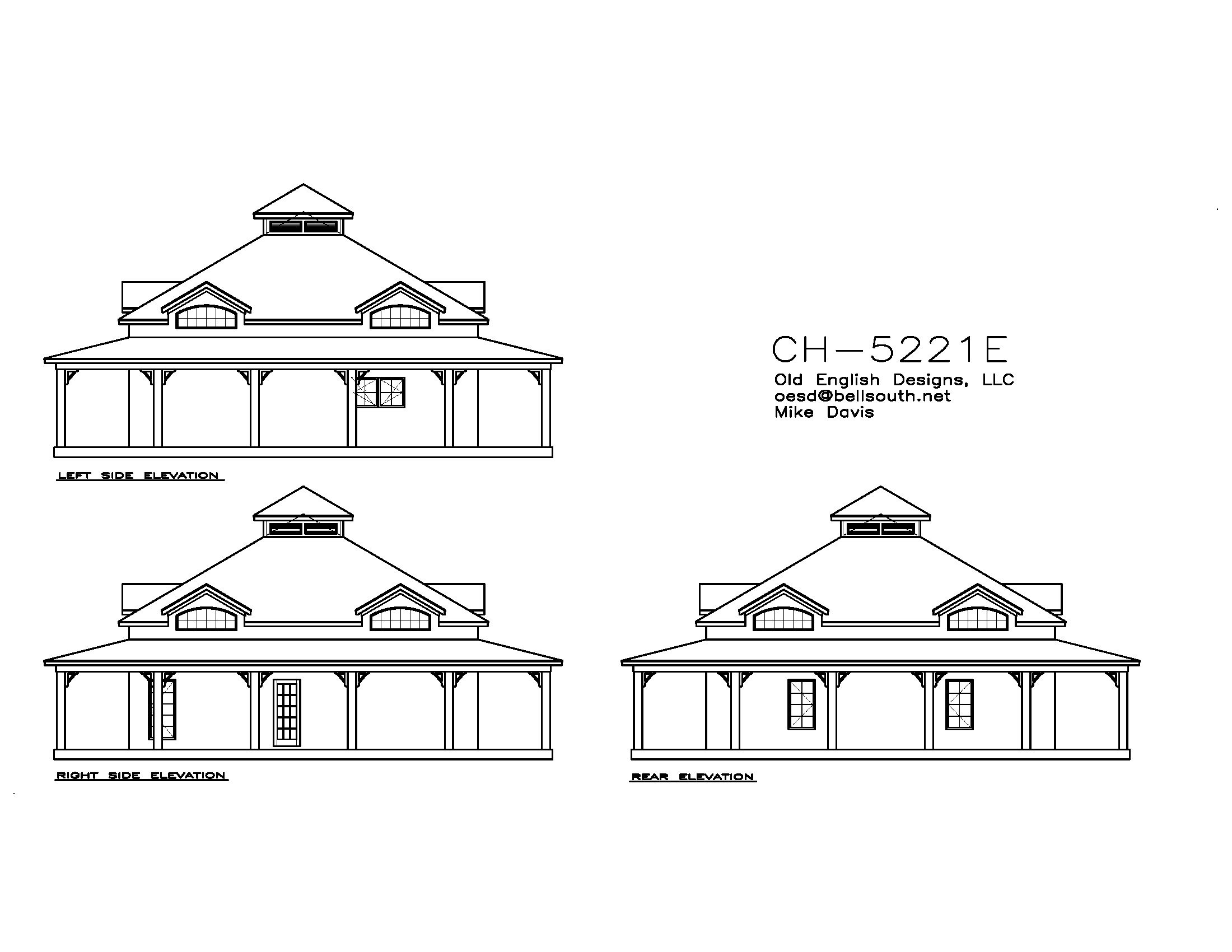 Home Plan Rear Elevation of this 2-Bedroom,1225 Sq Ft Plan -155-1011