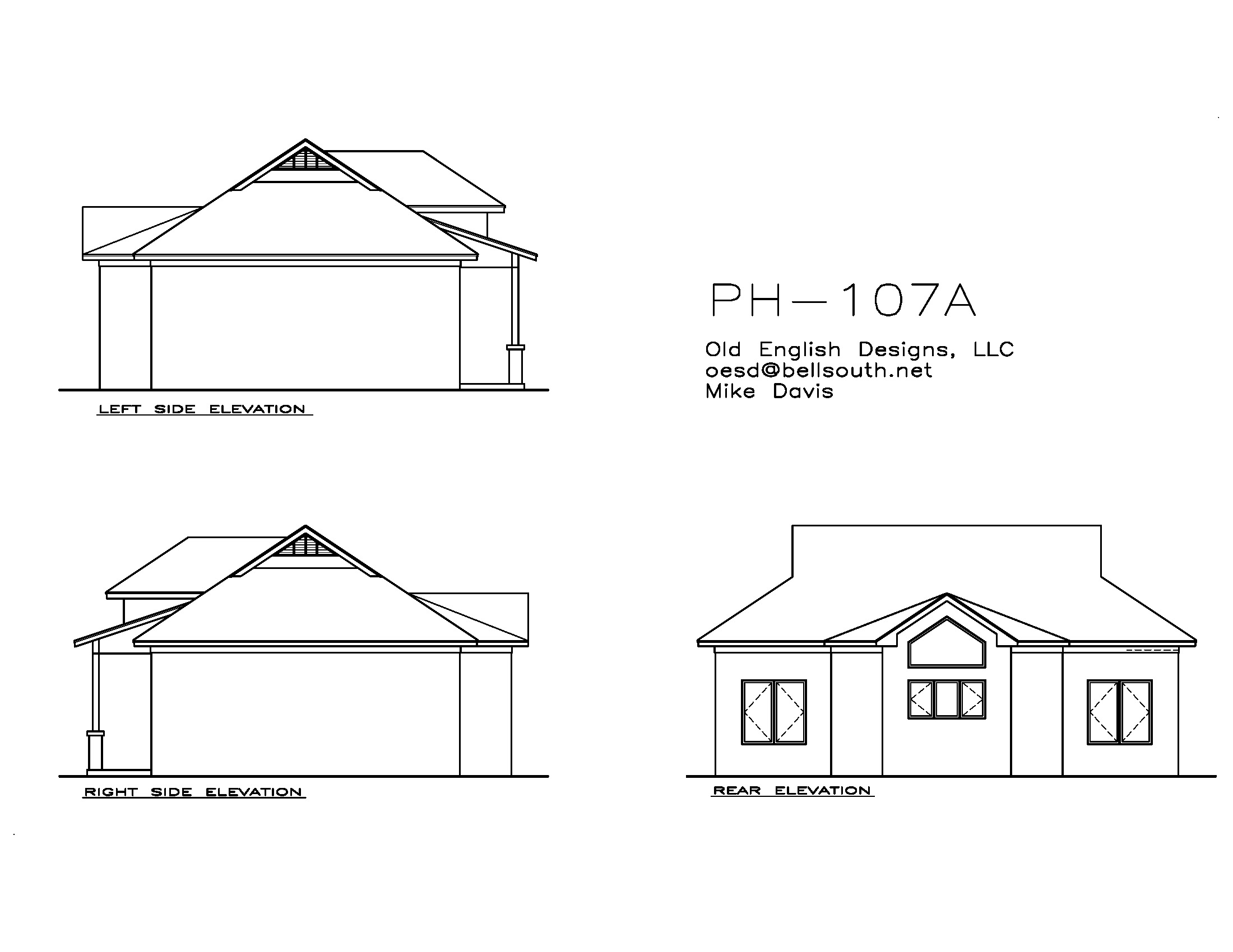 Home Plan Rear Elevation of this 1-Bedroom,701 Sq Ft Plan -155-1012