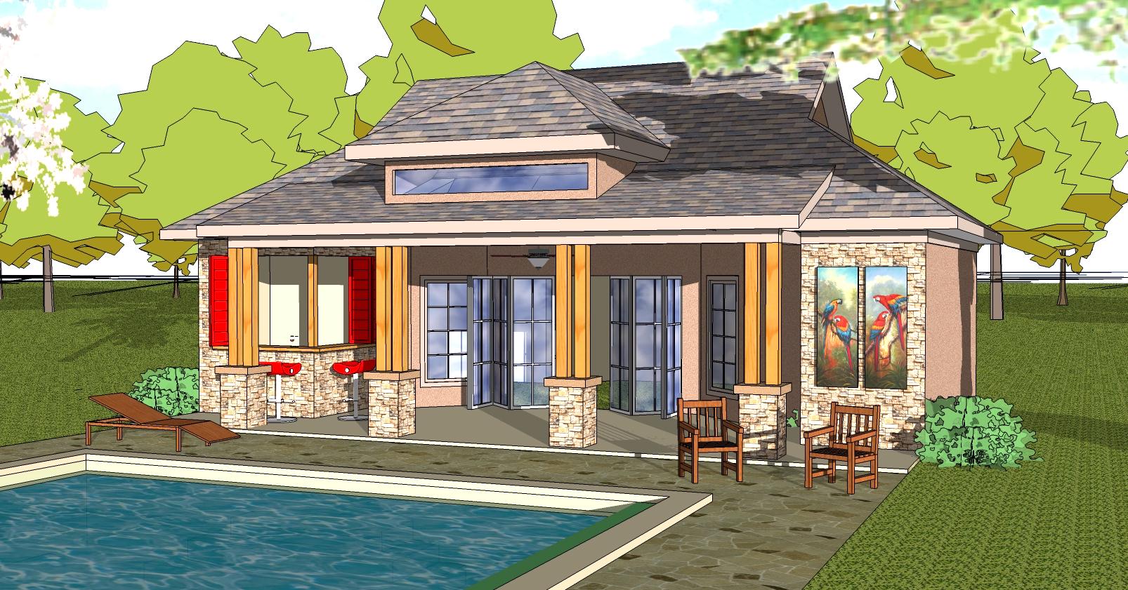 Front view of Vacation Homes home (ThePlanCollection: House Plan #155-1012)