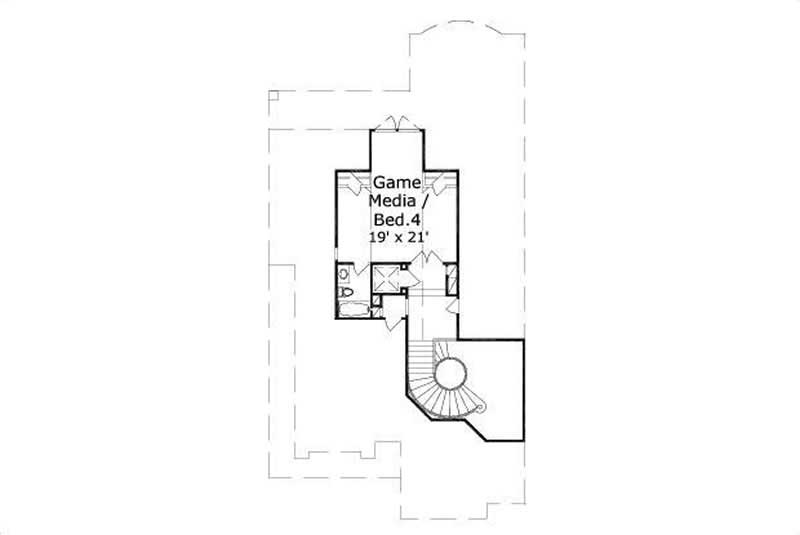 Floor Plan Third Story of Plan #156-1051