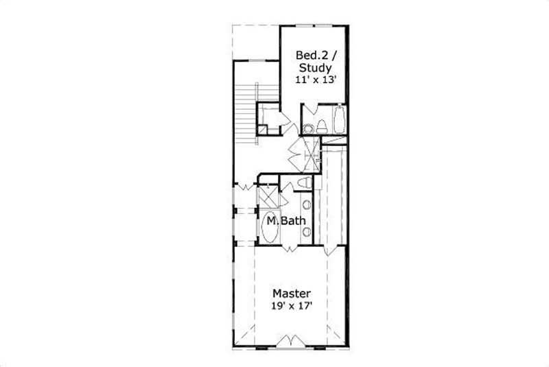 Floor Plan Third Story of Traditional Plan #156-1065