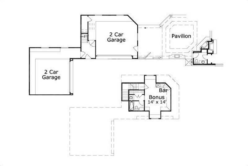 Floor Plan Third Story of Luxury Plan #156-1080