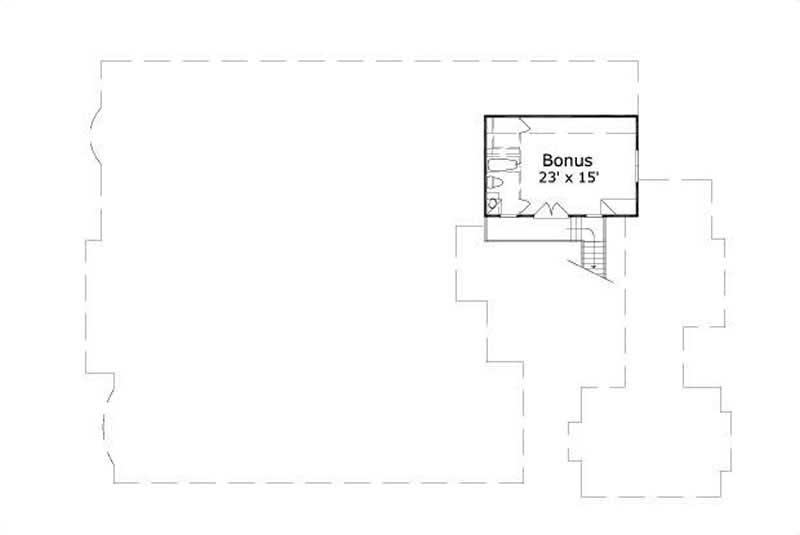 Floor Plan Second Story of Country Plan #156-1091
