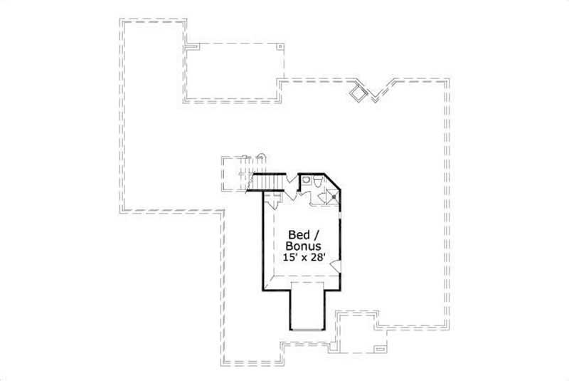 Floor Plan Second Story of Traditional Plan #156-1092