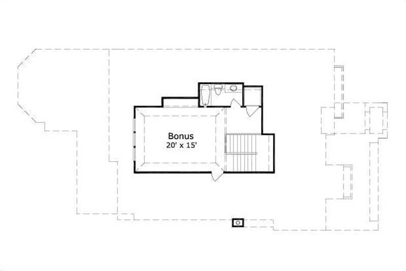 Floor Plan Third Story of Country Plan #156-1135