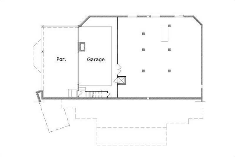 Floor Plan First Story of Luxury Plan #156-1181