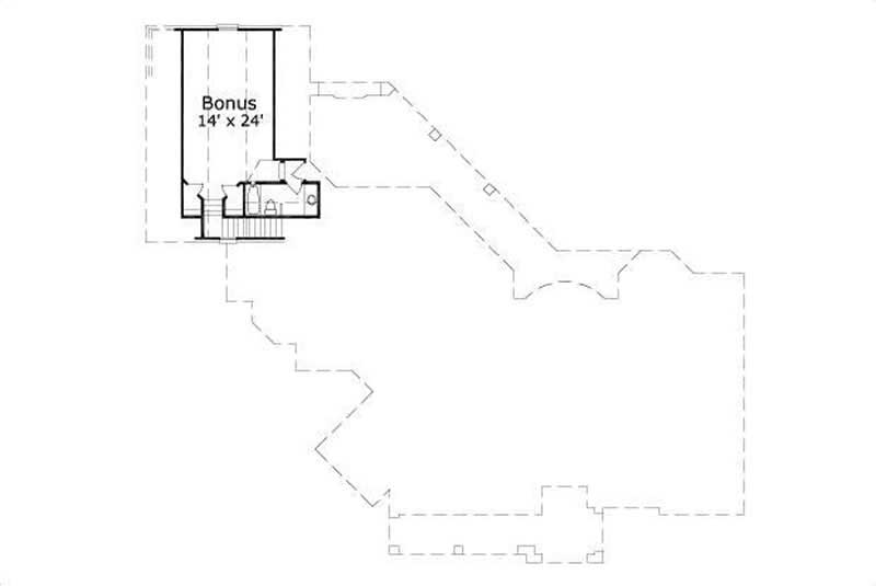 Floor Plan Second Story of Luxury Plan #156-1208