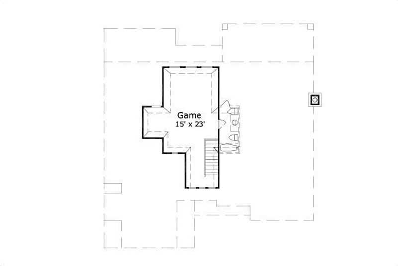 Floor Plan Third Story of Luxury Plan #156-1215