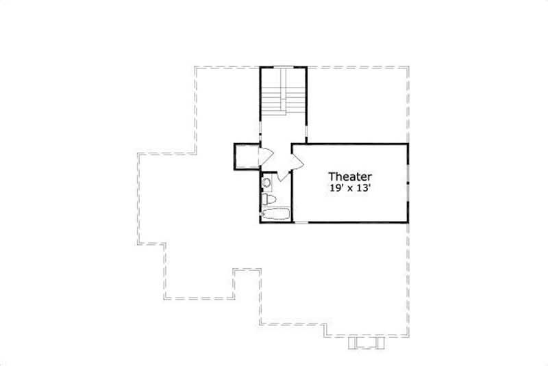 Floor Plan Third Story of Luxury Plan #156-1239
