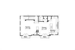 Floor Plan Second Story of Country Plan #156-1244