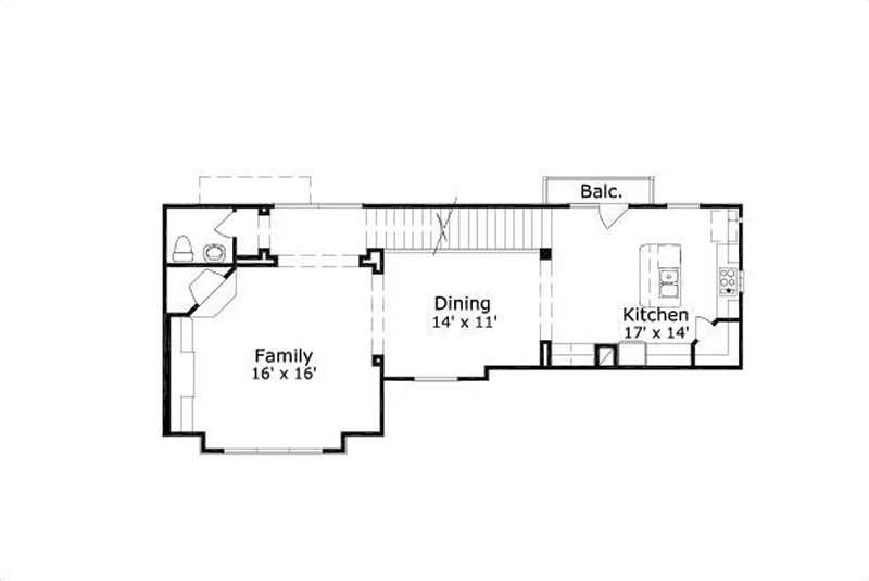 Floor Plan Second Story of Traditional Plan #156-1249