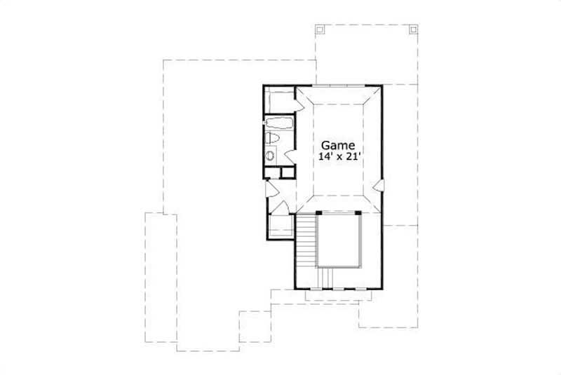 Floor Plan Third Story of Luxury Plan #156-1281