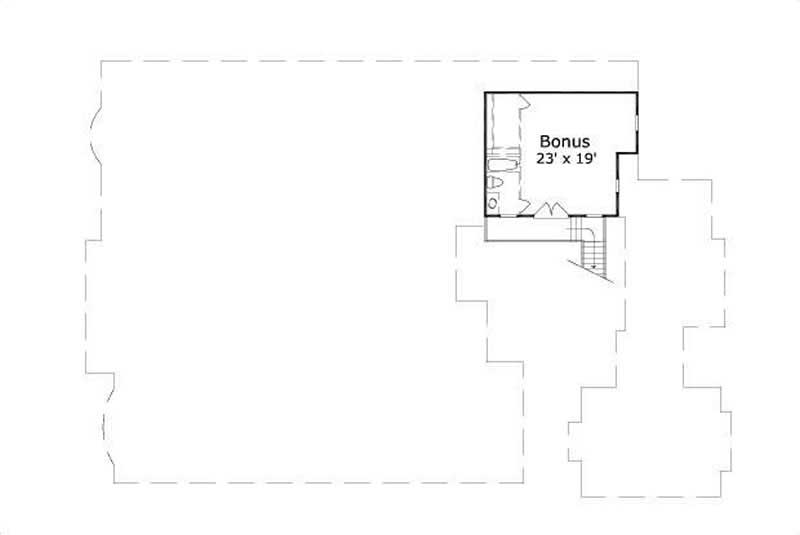 Floor Plan Second Story of Luxury Plan #156-1284