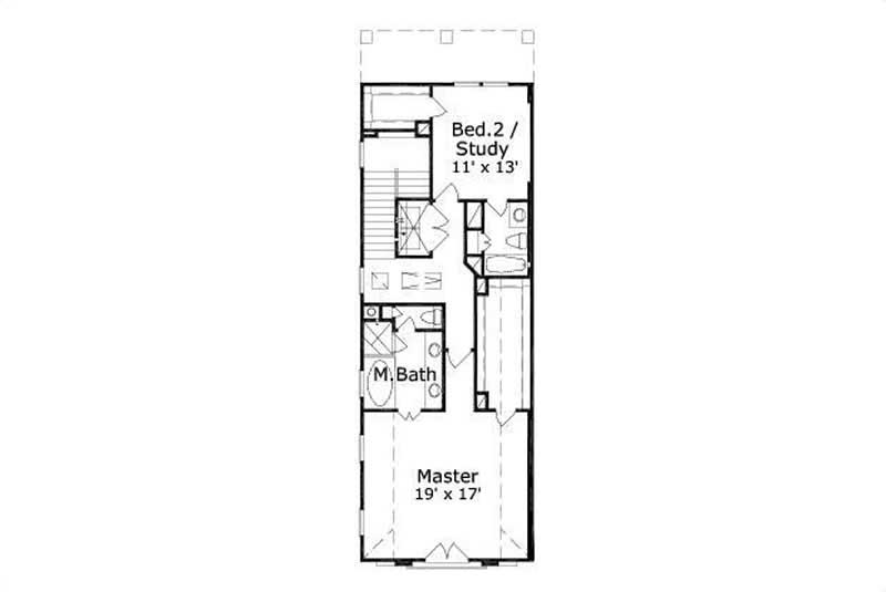 Floor Plan Third Story of Traditional Plan #156-1308