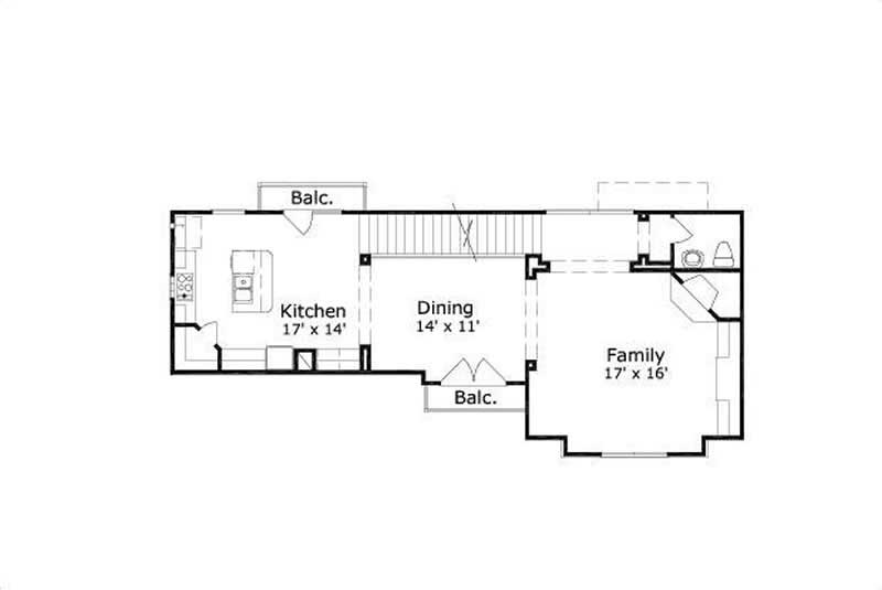 Floor Plan Second Story of Traditional Plan #156-1311