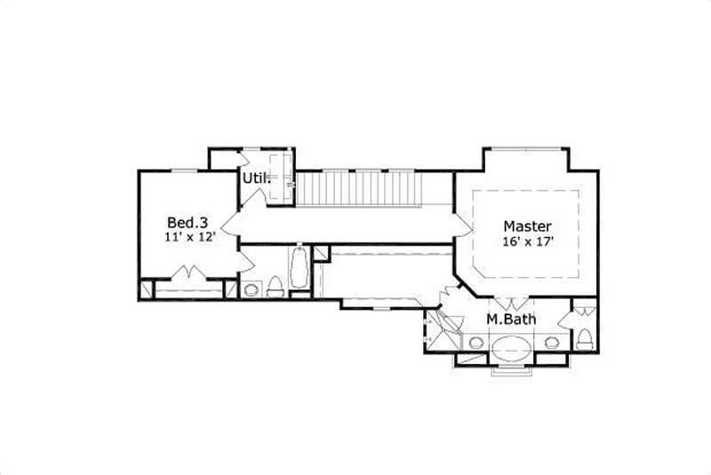 Floor Plan Third Story of Traditional Plan #156-1311