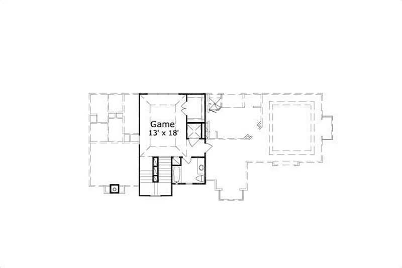 Floor Plan Third Story of Spanish Plan #156-1315