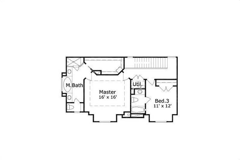 Floor Plan Third Story of Traditional Plan #156-1329