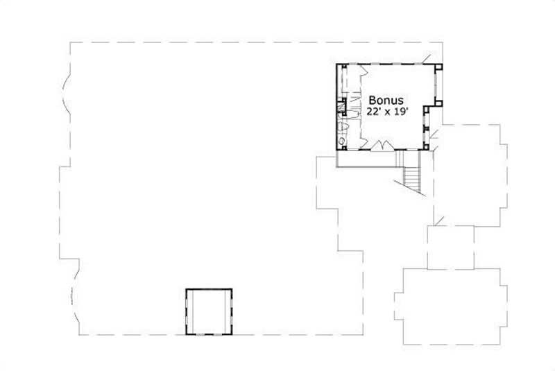 Floor Plan Second Story of Mediterranean Plan #156-1331