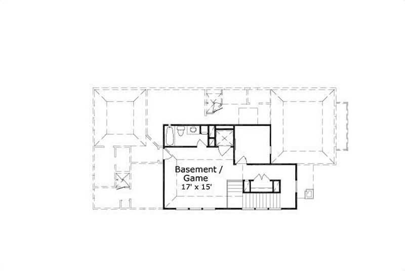 Floor Plan Third Story of Country Plan #156-1335