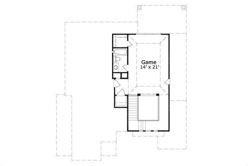 Floor Plan Third Story of Luxury Plan #156-1336