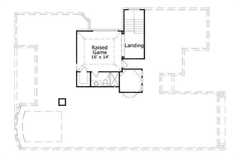 Floor Plan Second Story of Traditional Plan #156-1361