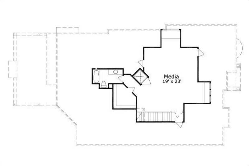 Floor Plan Third Story of Luxury Plan #156-1365