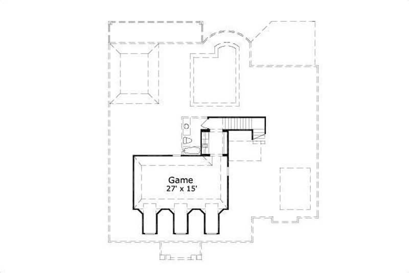 Floor Plan Third Story of Luxury Plan #156-1373