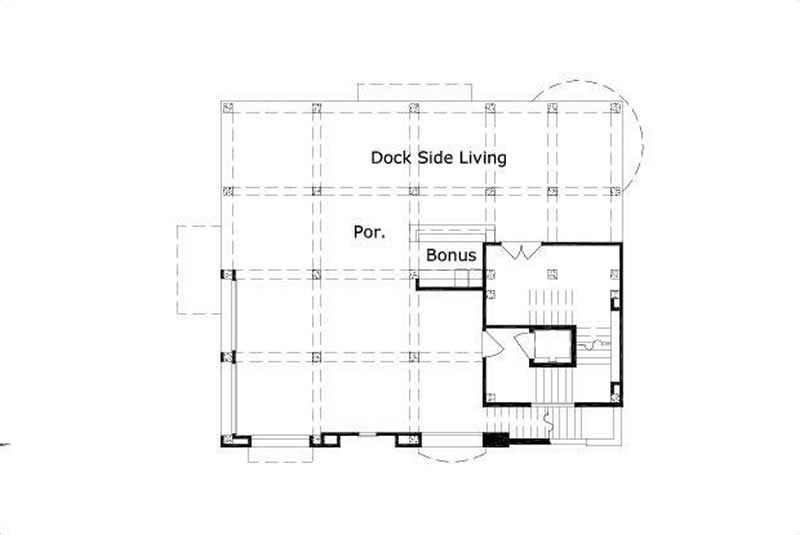 Floor Plan First Story of Coastal Plan #156-1393