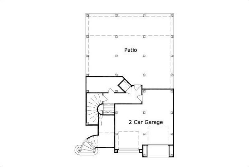 Floor Plan First Story of Coastal Plan #156-1396