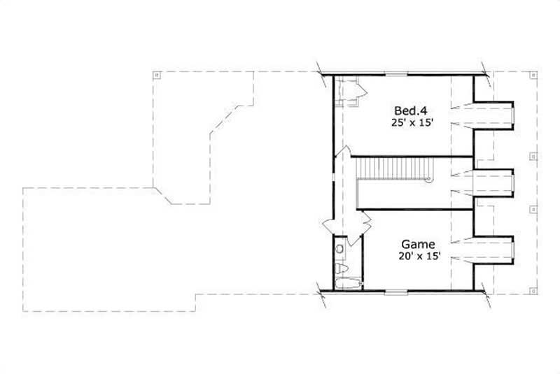 Floor Plan Second Story of Traditional Plan #156-1425