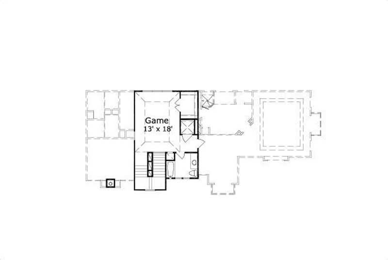 Floor Plan Third Story of Spanish Plan #156-1440