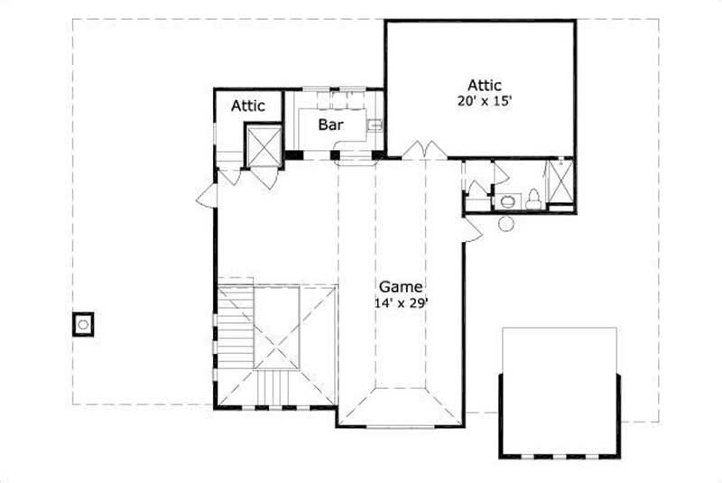 Floor Plan Third Story of Luxury Plan #156-1452