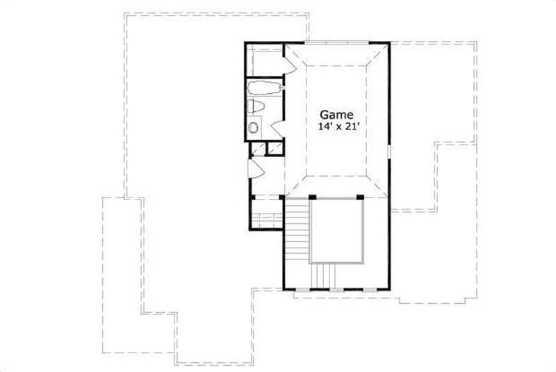 Floor Plan Third Story of Mediterranean Plan #156-1468