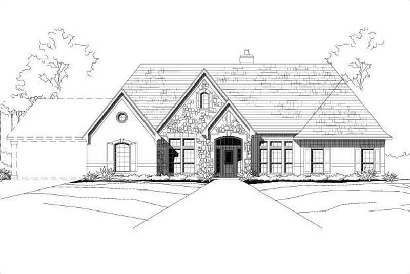 Country home (ThePlanCollection: Plan #156-1486)