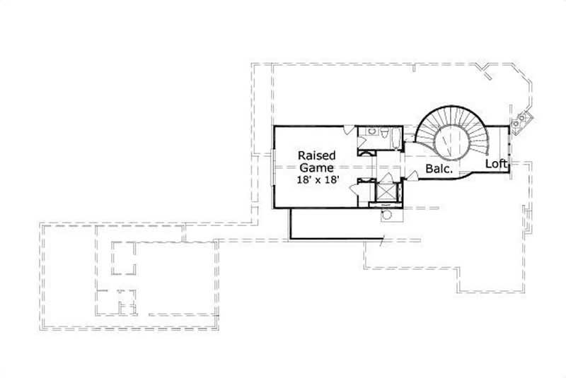 Floor Plan Third Story of Country Plan #156-1500