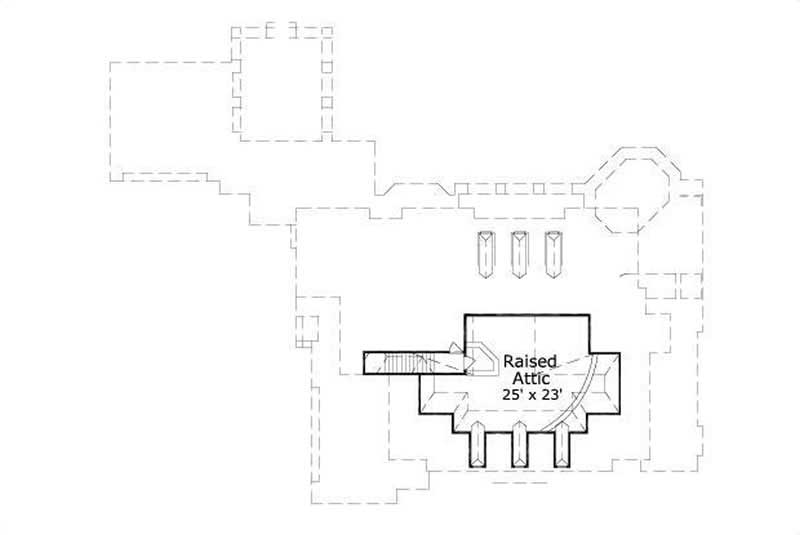 Floor Plan Third Story of Luxury Plan #156-1505
