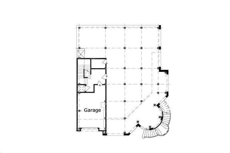 Floor Plan Garage of Coastal Plan #156-1513