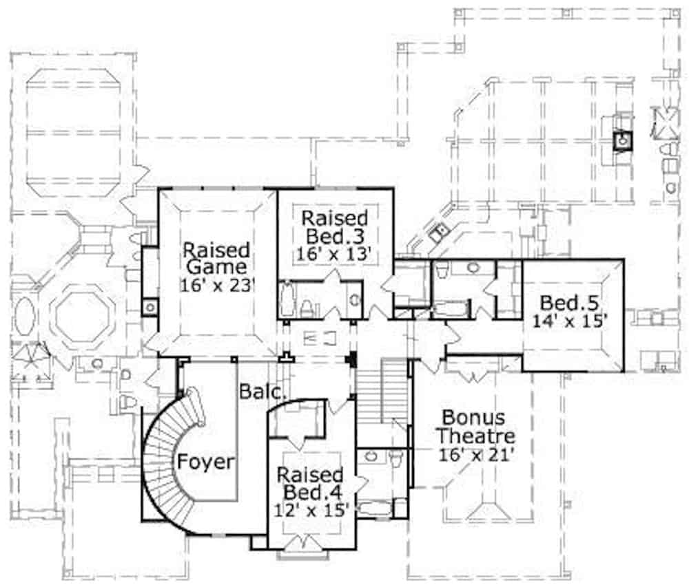 Upper Level of Tuscan Plan #156-1517
