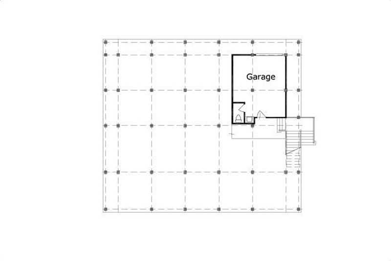 Floor Plan Garage of Coastal Plan #156-1522